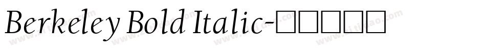 Berkeley Bold Italic字体转换